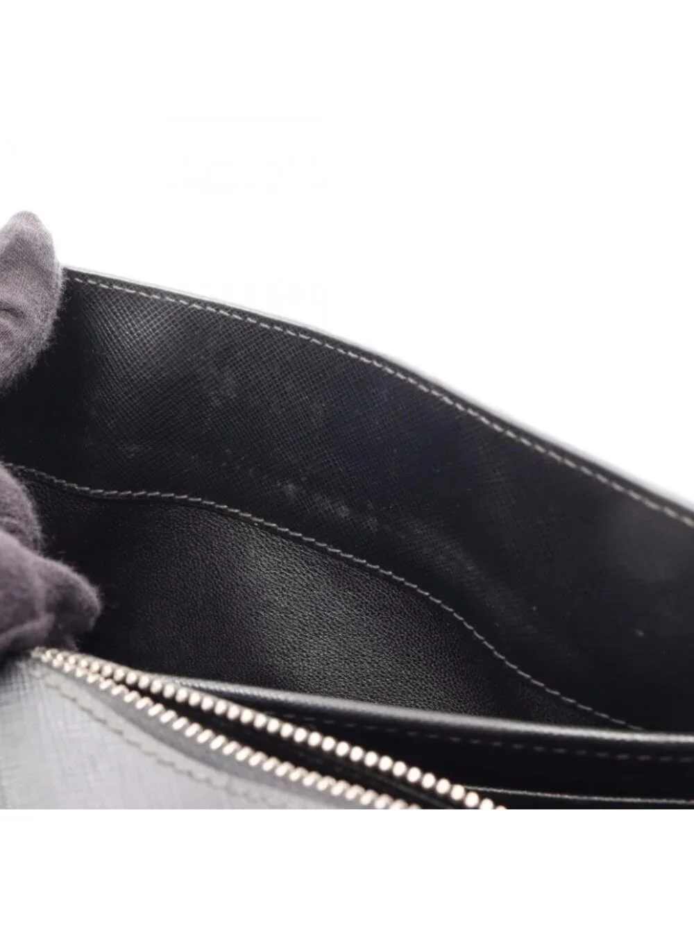Prada Clutch Black Triangle Logo